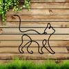 Black Metal Cat Wall Art Vintage Style Home Decor Mother's Day Gift for Cat Lovers