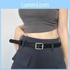 Fashionable Retro Women's Waist Belt Elegant Pu Material Versatile Square Buckle