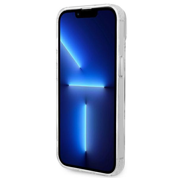 Guess Guhmp14Mhtrms Iphone 14 Plus / 15 Plus 6.7 Srebrny/Silver Twarde Etui Metalowa Obwódka Magsafe