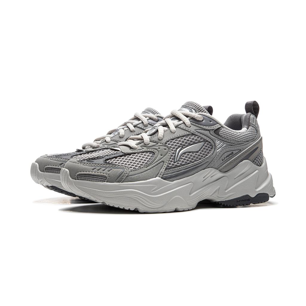Li Ning Meteor 2K Versatile Retro Thick Sole Height Increasing Shock Absorption Non-Slip Wear-Resistant Low-Top Dad Shoes Women Sneakers AGCU358-4