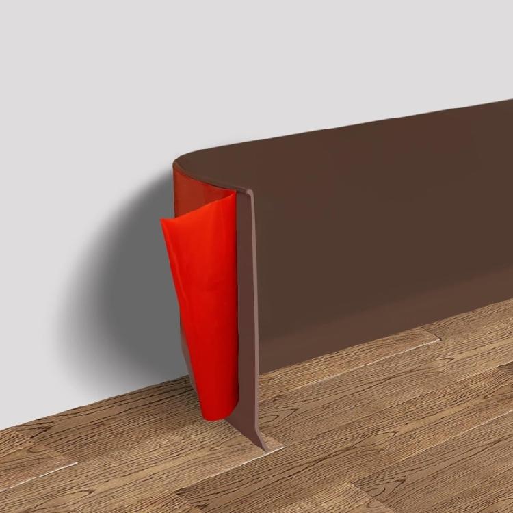Peels And Stick Flexible Wall Trim Baseboard 6M Length Waterproof PVC Skirting Line Border For Living Room Bedroom Office