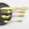 24Pcs Gold Cutlery Set 18/10 Stainless Steel Dinnerware Set Knives Fork Spoon Dinner Tableware Party Kitchen Flatware Silverware