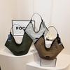 Versatile Lazy Wind Tote Bag New Underarm Shoulder Large Capacity Niche New Fashion Canvas Bag Knitted Bag