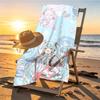 Hatsune Miku Print Beach Towel Design, Soft, Lightweight. for Home Bathroom, Spa, Pool, Yoga, Surfing, Camping, Gift for Family, Friend