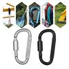 4 Stück Aluminiumlegierung Verriegelungskarabiner Feder-Schnapphaken D-Ringe Verriegelungskarabiner für Outdoor, Camping, Wandern, Angeln