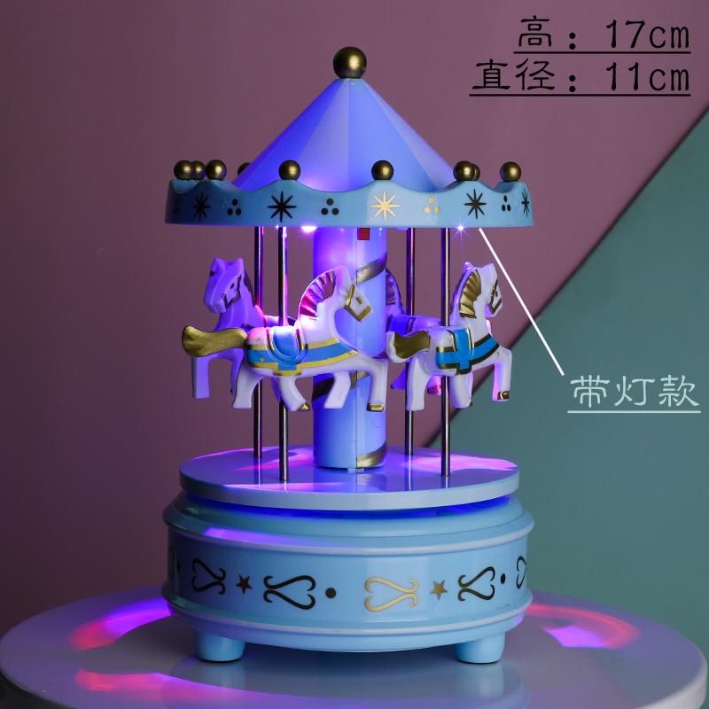 Merry-go-round Music Boxes  Music   Room Decoration Gifts Unisex Christmas Horse Carousel Box Home Decor WF916