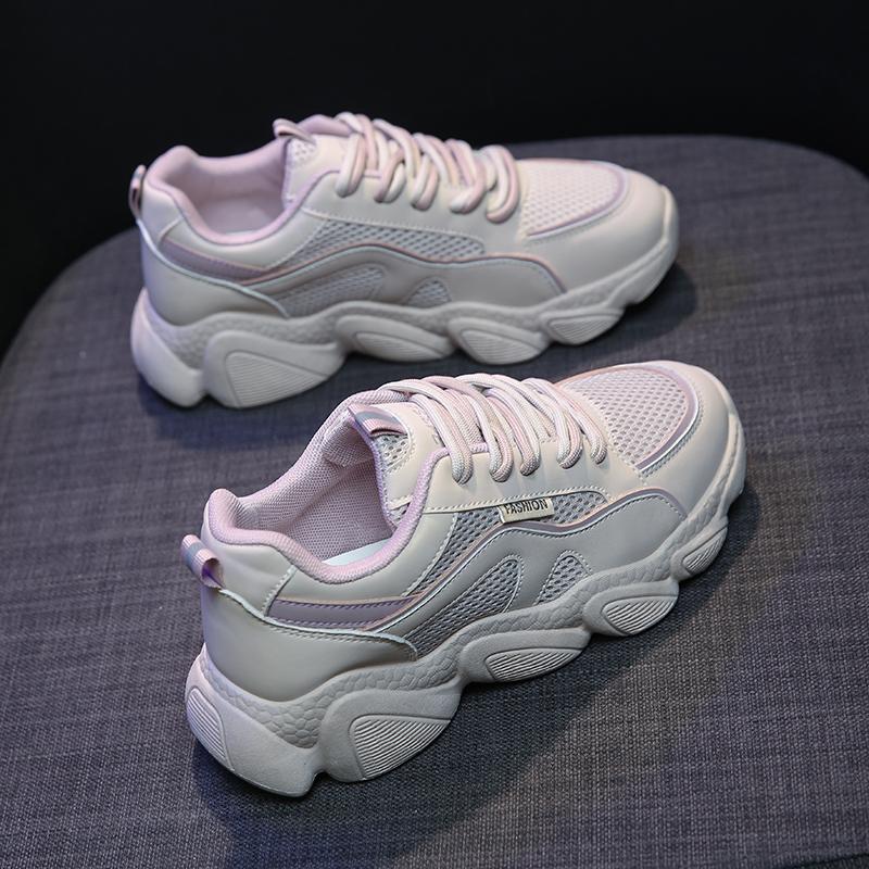 

CRLAYDK женские кроссовки для бега по шоссе, нескользящие кроссовки для тенниса, ходьбы, сетки для фитнеса, на шнуровке, удобные модные спортивные кроссовки 35