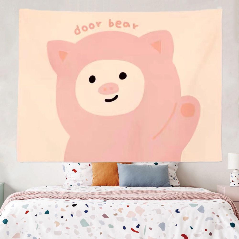 Lovely Bear Background Cloth Tapestry Dormitory Bedside Girl Heart Home Decoration Bedroom Tapestry