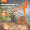 VEVOR Timber Claw Hook, 36 Inch 4 Claw Log Grapple for Logging Tongs, Swivel Steel Log Lifting Tongs
