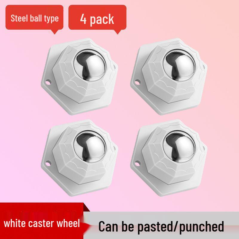 Silent, No-Punch Adhesive Caster Wheels - High Load-Bearing, Wear-Resistant Universal Tripod for Furniture