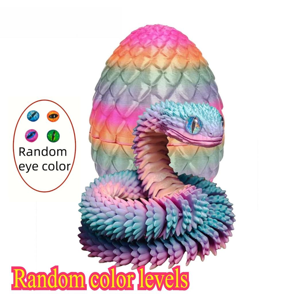 3D Printed Snake Egg and Dragon Egg Toys Fully Articulated Snake Dragon Collection Surprise Simulation Toy Decoration