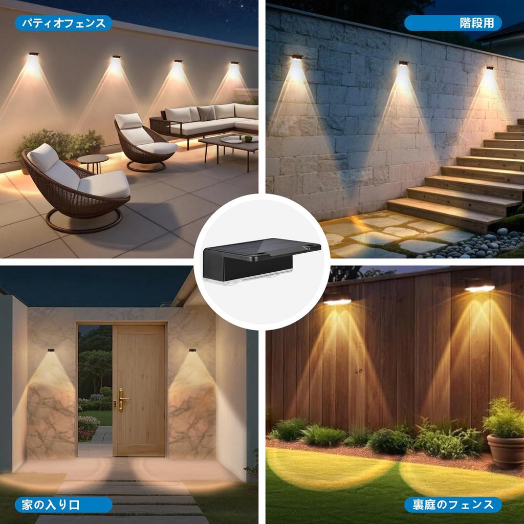 ANOTEK Solar Stilvoll Außen 3 Modi Stilvoll Solarzaun LED Garten Namensschild Anzeige Eingang Torpfosten IP65 Einfache Installation für Außen Perfekt