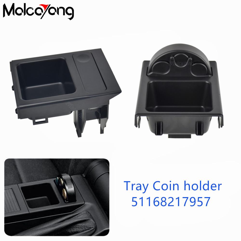 Consolă centrală neagră pentru mașină Suport pentru pahare de apă Suport pentru sticla de băuturi Tavă pentru monede pentru Bmw Seria 3 E46 323i 318I 320I 98-06