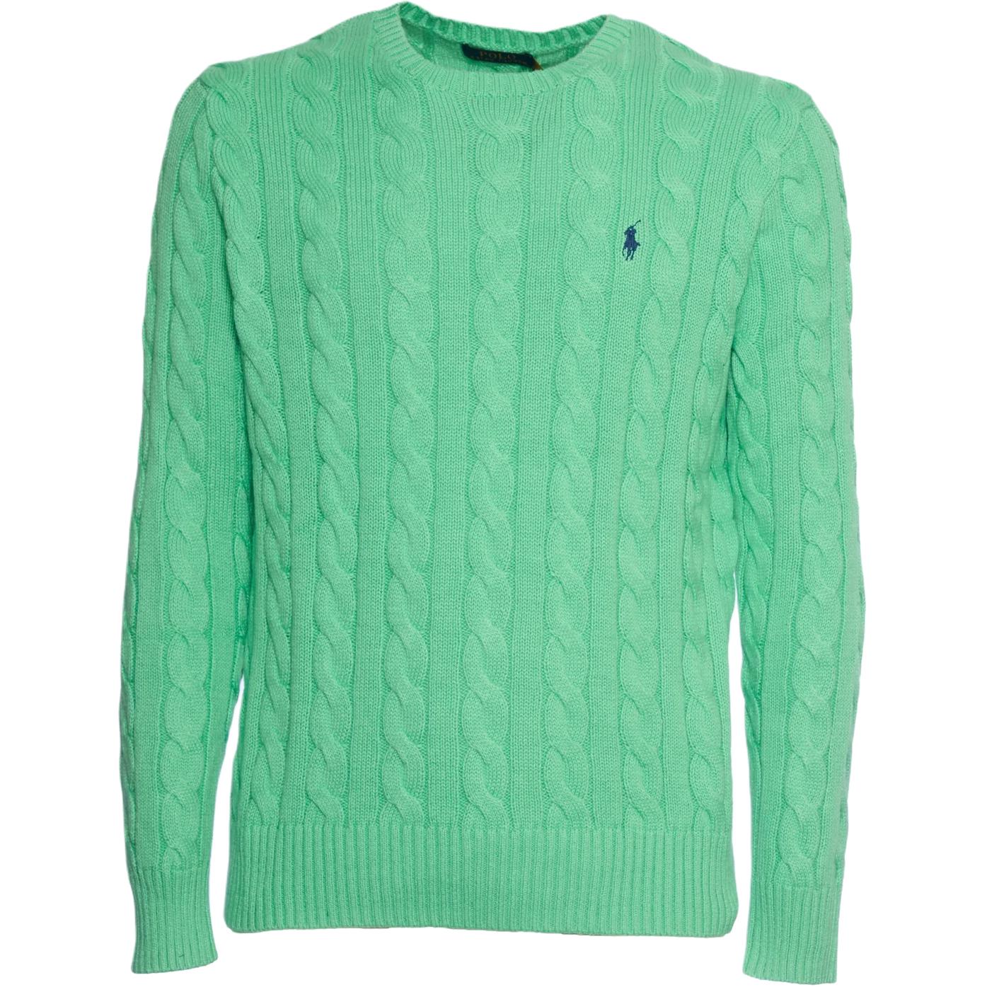 

Polo Ralph Lauren Логотип Вышитый Круглый Вырез Длинный Рукав Вязаный Свитер Мужской свитер Зеленый 710775885-516 M