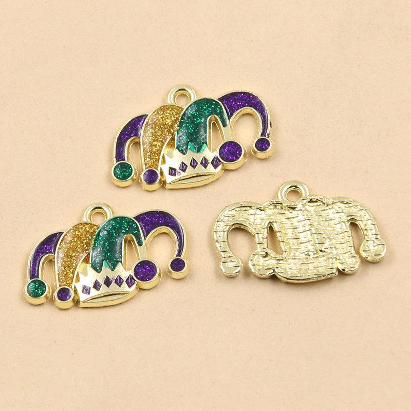 15 Style DIY Alloy Jewelry KC Gold Enamel Masquerade Carnival Pendant Charms