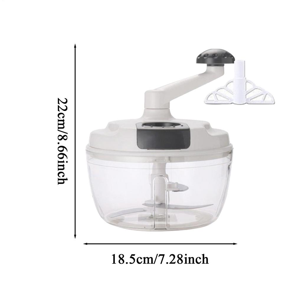 Garlic Chopper Vegetable Cutter Multifunctional Food Processor Manual Meat Grinder Onion Chili Cutter Hand Powered Crank Chopper