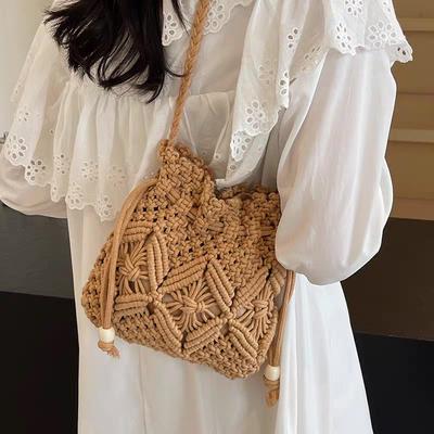 Gevlochten Tas Grote Capaciteit Dames Nieuwe Mode Veelzijdig Strand Crossbody Tas Niche Ontwerp Trendy Tote Bag