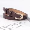 Buckle Halfround Womens Belt Versatile Minimalist Decorative Style Korean