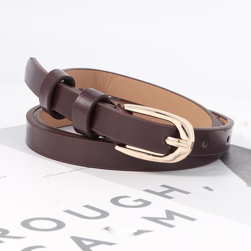 Buckle Halfround Womens Belt Versatile Minimalist Decorative Style Korean