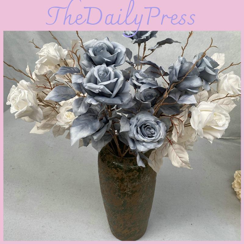 Floral Rose Lifelike Arrangement For Wedding Decoration And Photography Styling