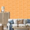 Polynesian Geometric Pattern Wallpaper Cream and Gold 50x1000