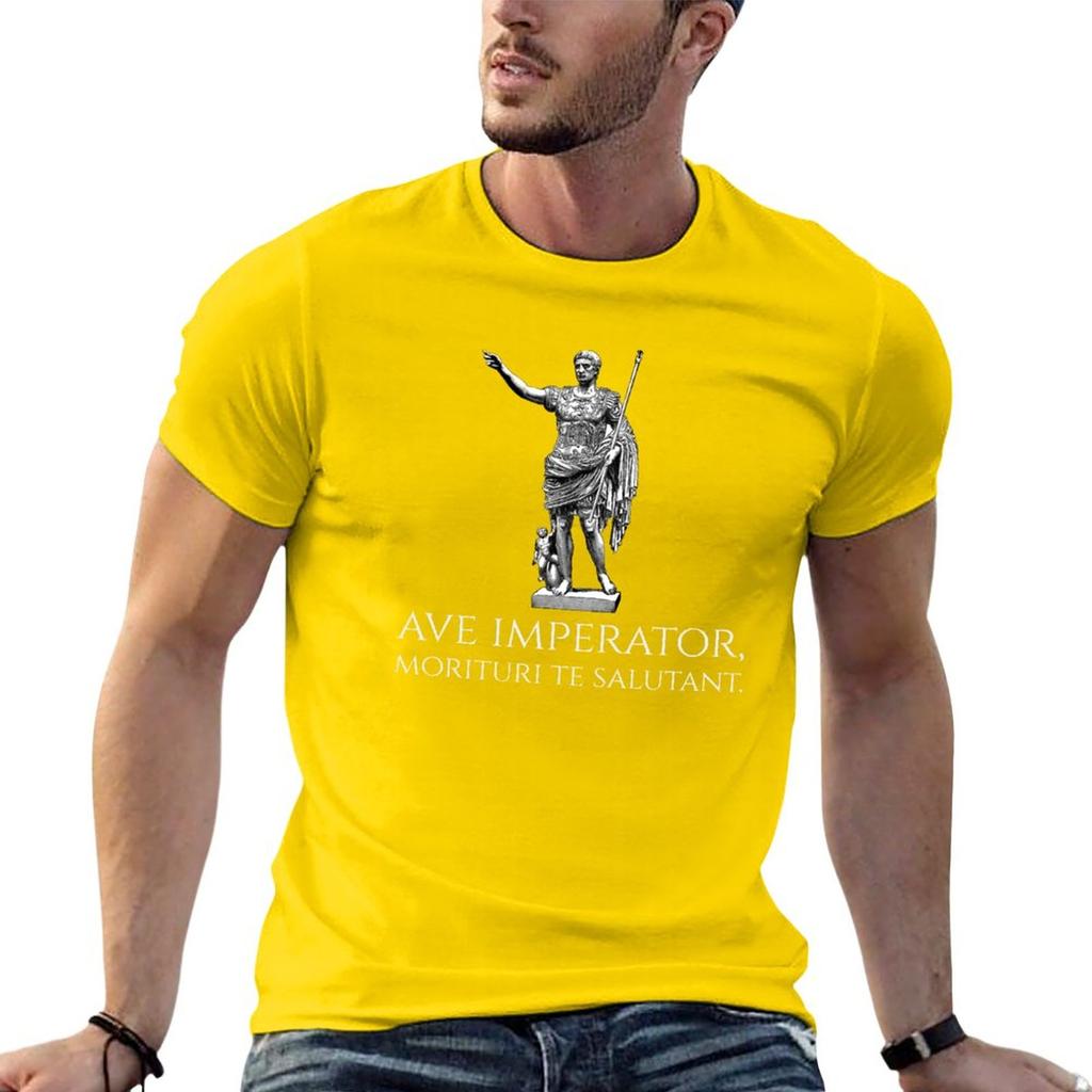 New Caesar Augustus - Ave Imperator, Morituri Te Salutant - Ancient Rome T-Shirt Tees Customized T Shirts Men's T-shirt