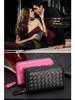 Men's Knitted Leather Car Key Pouch - Large Capacity Zipper Key Holder with Portable Keychain