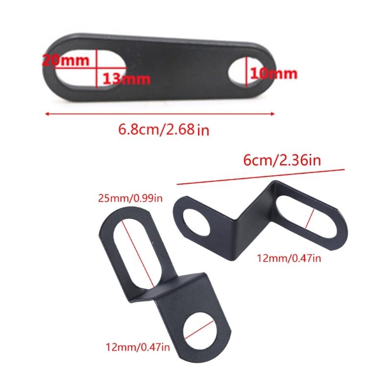 2Pcs Motorcycle Indicator Rear Turn Signal Relocation Bracket Light Lamp Holder Metal Fork Ear Clamps