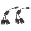 Micro Usb / Type C To 2 Otg Dual Female Usb Port Hub Cable Y Splitter Adapter