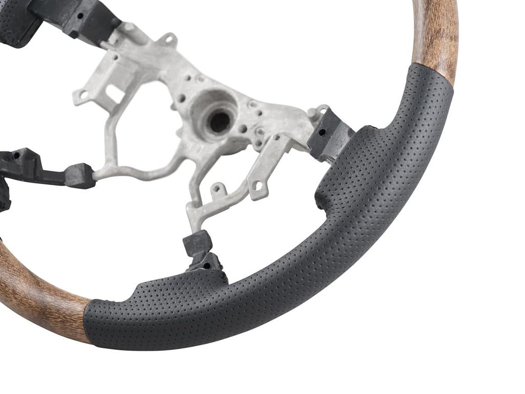 TRISTAR'S Standard Steering Wheel and Shift Knob Set for Toyota Hiace 200 Series (4th, 5th, 6th, 7th, and 8th Generation) (Classic Wood/Natural Wood)