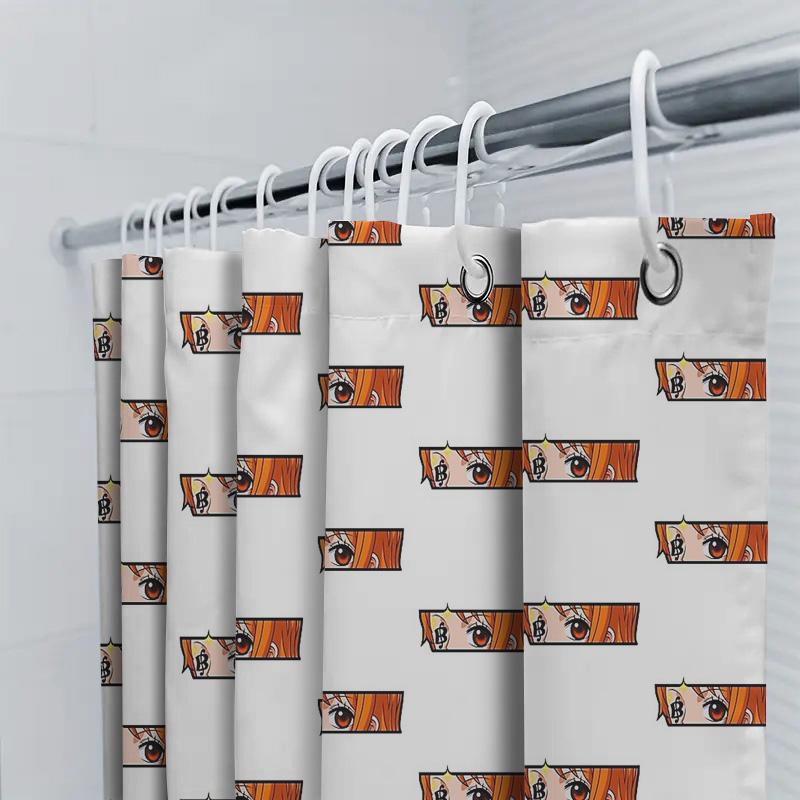 Anime Shower Curtain Japanese Cartoon Decor Bathroom Fabric Waterproof Hanging Pictures Home Decor