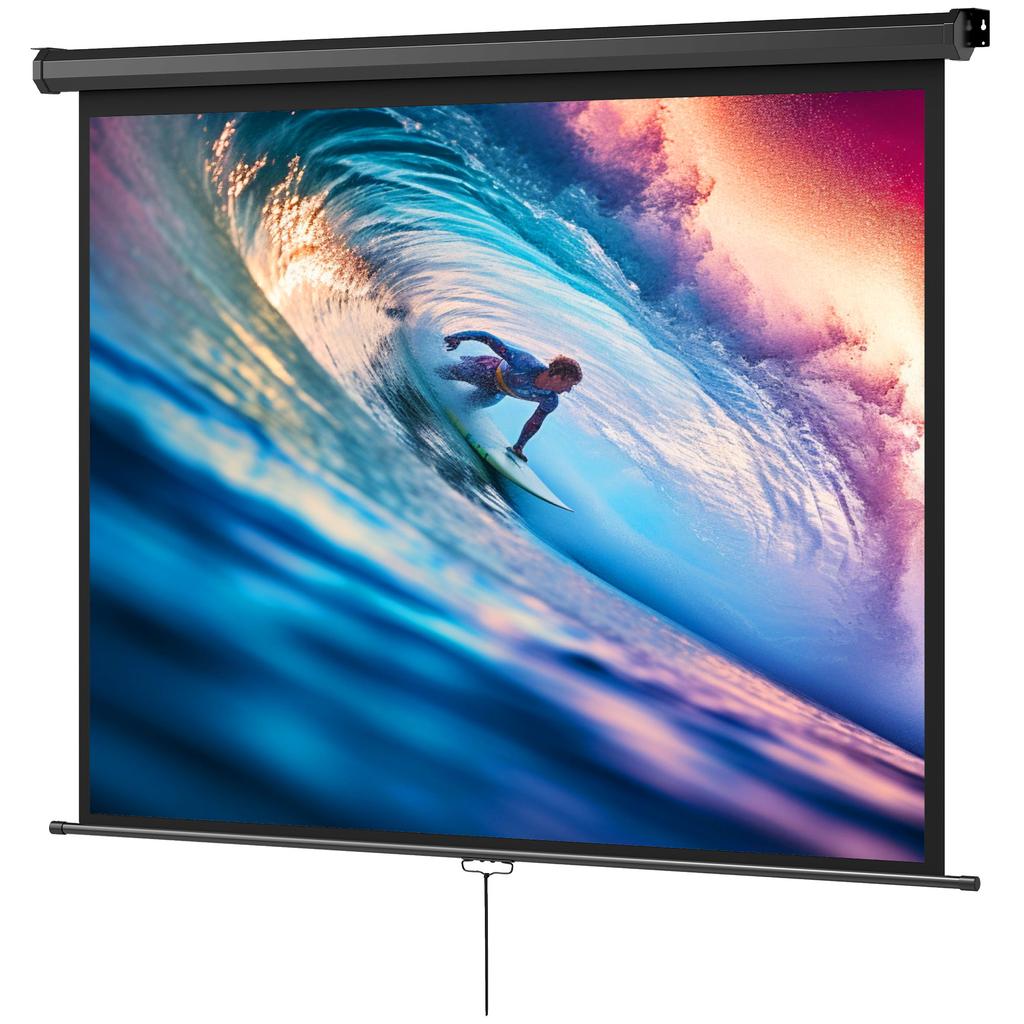 Projector Screen 171 x 128 cm 84 Inch 4:3 HD 4K Projection Screen Plastic, Metal Home Cinema