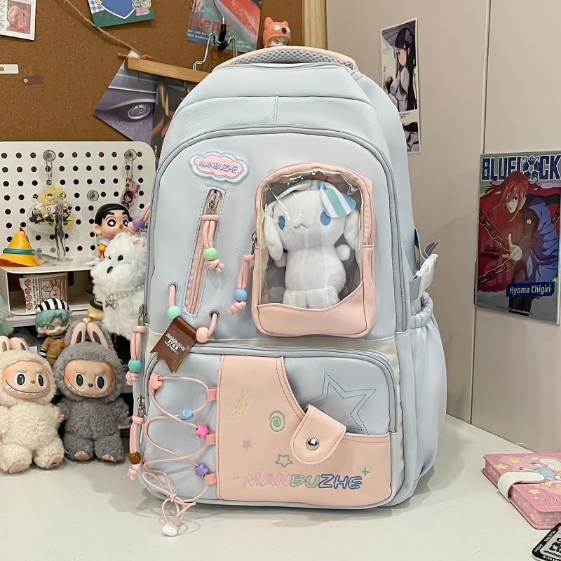 New High-value Fresh and Sweet Dopamine Transparent Bar High School Students Large-capacity Backpack
