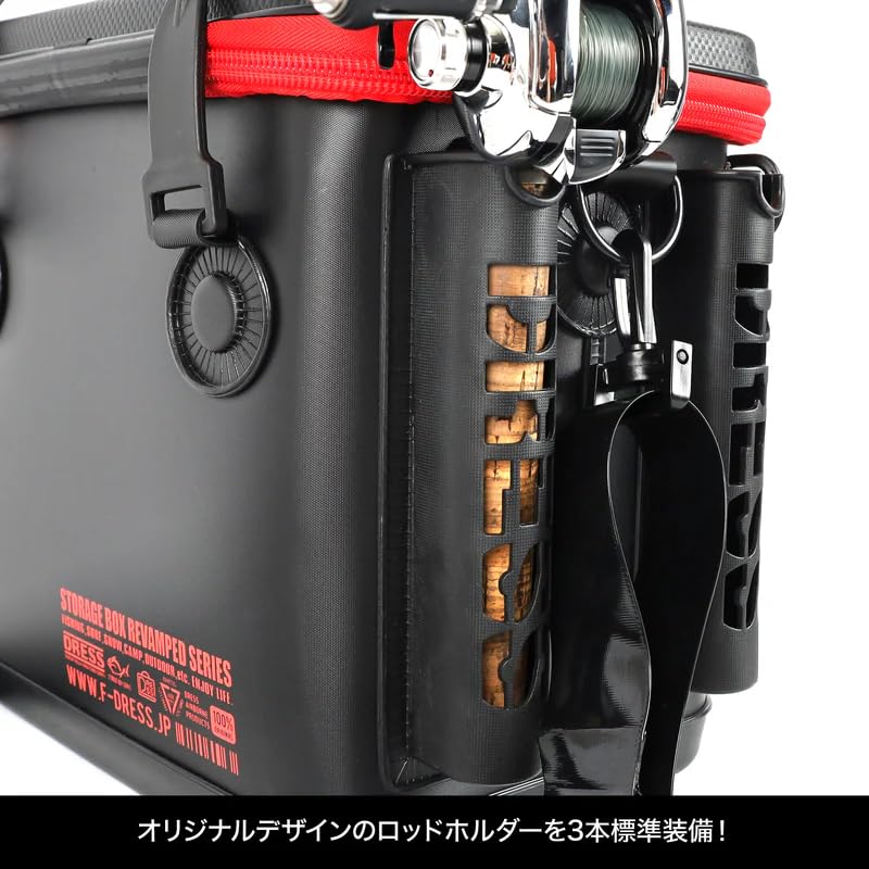 DRESS Mini Bakan RE White/Black Rod Holder, EVA, Multi-functional Fishing Tackle Case, Disaster Preparedness Storage Container, Tackle Bag