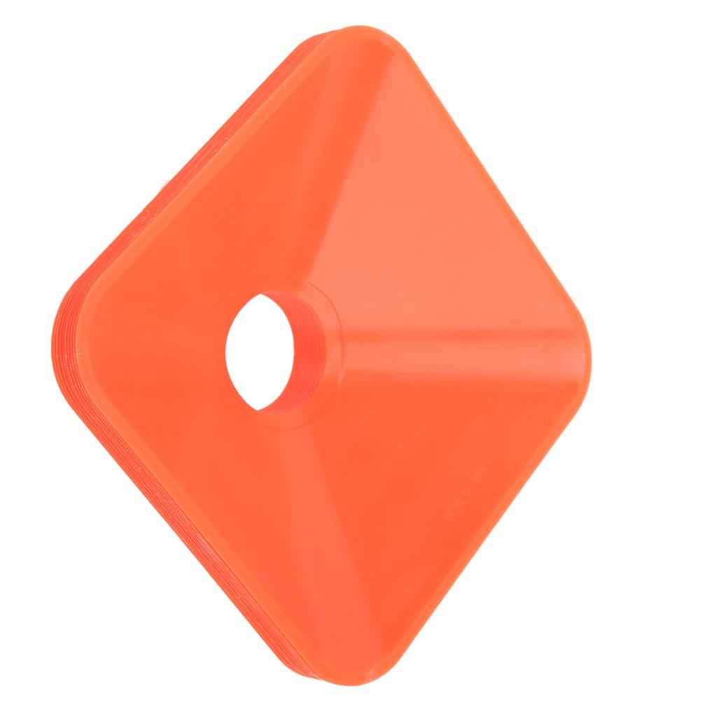 10PCS Training Cones Square Bright Color Stackable Compact Cones Marker for Sports Football Orange