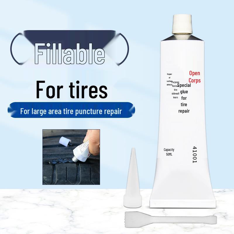 Tire Repair Adhesive for Sidewall Cracks, Cuts, and Punctures.