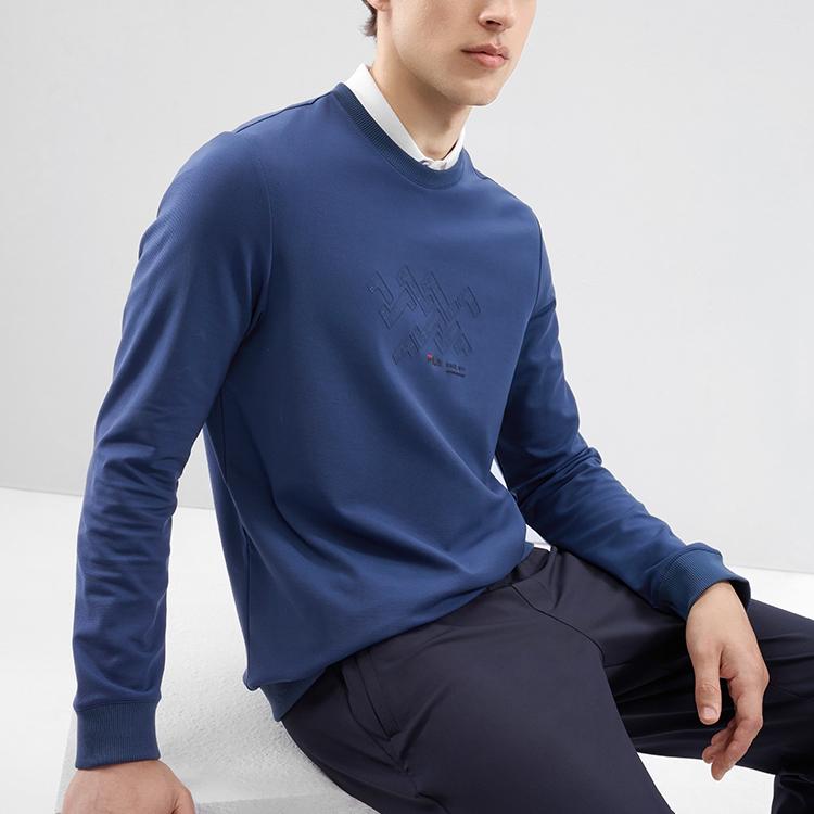 New FILA Sweatshirt Men's Dark Indigo F11M331205FDB