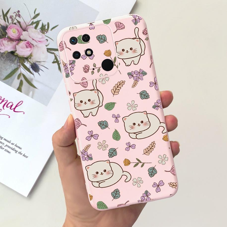 For Redmi 10C Case For Xiaomi Redmi 10 Power Cover Fashion Flower Slim Soft Silicone Phone Cases For Xiaomi Redmi 10C 10 C Funda