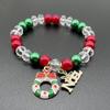 Hand Decoration Acrylic Beaded Bracelet Cute Letter Elastic Bracelet Christmas Bracelets  Women