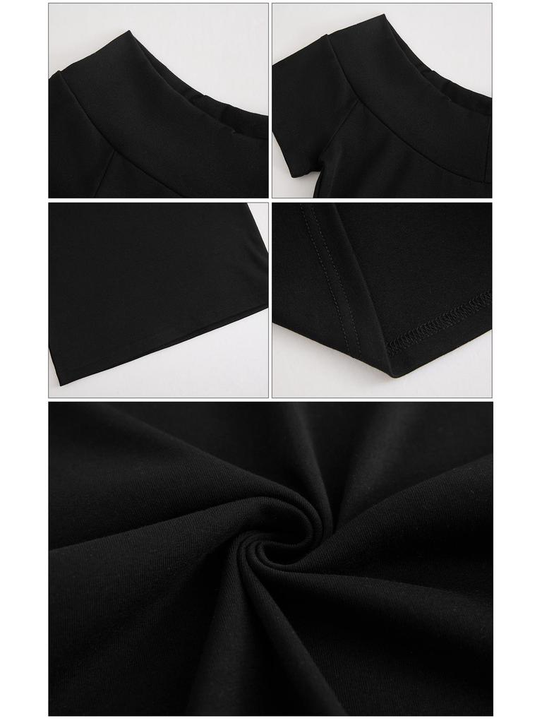 Combed Cotton One-Shoulder Summer Dress - Women's Sexy Slim Fit, Waist-Cinched, Hip-Hugging Short Style