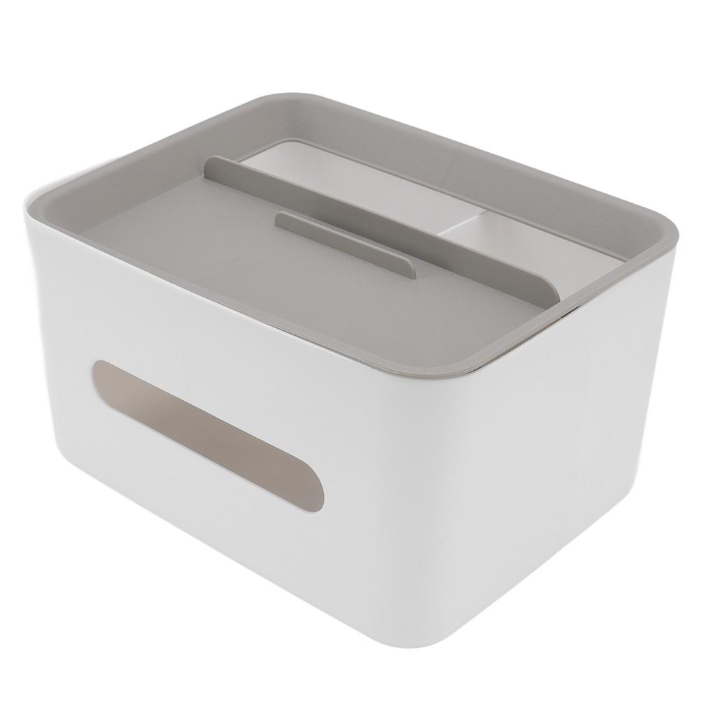 Boîte à mouchoirs rectangulaire en plastique, rangement pour télécommande et papeterie, porte-boîte à serviettes pour bureau