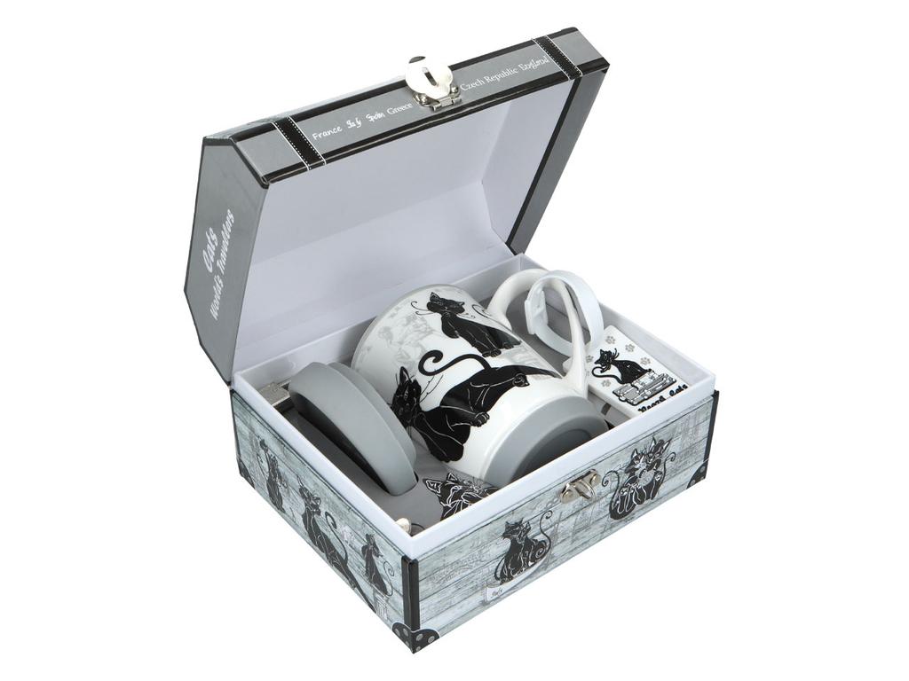 Kubek Porcelanowy Do Kawy Herbaty Travelling Cats Ateny Koty Carmani