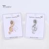 Elegant Brooch Pin Musical Note Shiny Diamond-set Alloy Clothing Design Accessories Pins Simple Corsage for Women Versatile