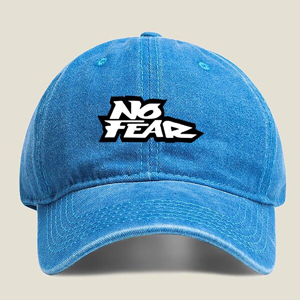 No Fear Bold Text Fashion Washed Baseball Cap Outdoor For Womens Unisex FeUnisex Beach Dad Hat Hip Hop