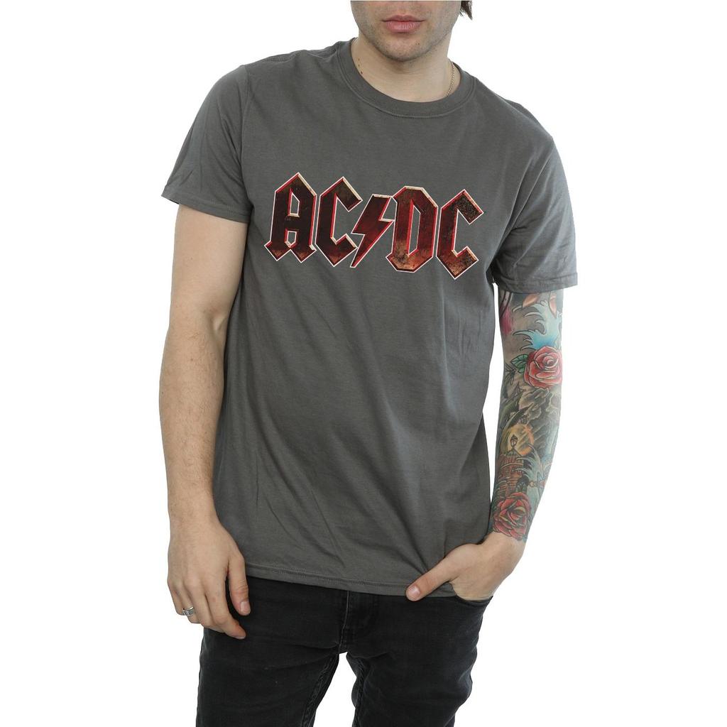 AC/DC Mens Raw Distressed Logo T-Shirt