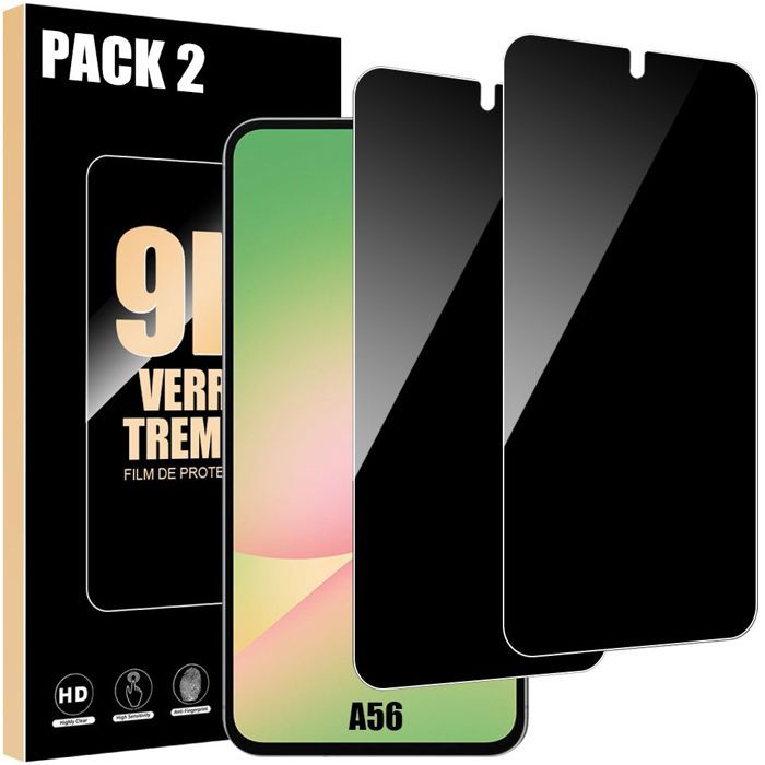 Tempered Glasses - for Samsung Galaxy A56 5G - Anti-Spy - Scratch-Resistant - Shockproof - Pack 2