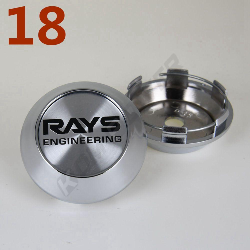4PCS OD 68MM / ID 62MM Sport Rim Cap RAYS VOLK Racing Logo Sticker Wheel Cover Cap Wheel Center Hub Caps Silver & Black & Bronze