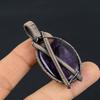 Amethyst Anhänger Edelsteinschmuck, 999 Kupferdraht gewickelter Anhänger, Geschenk für Frauen Handgefertigter Anhänger