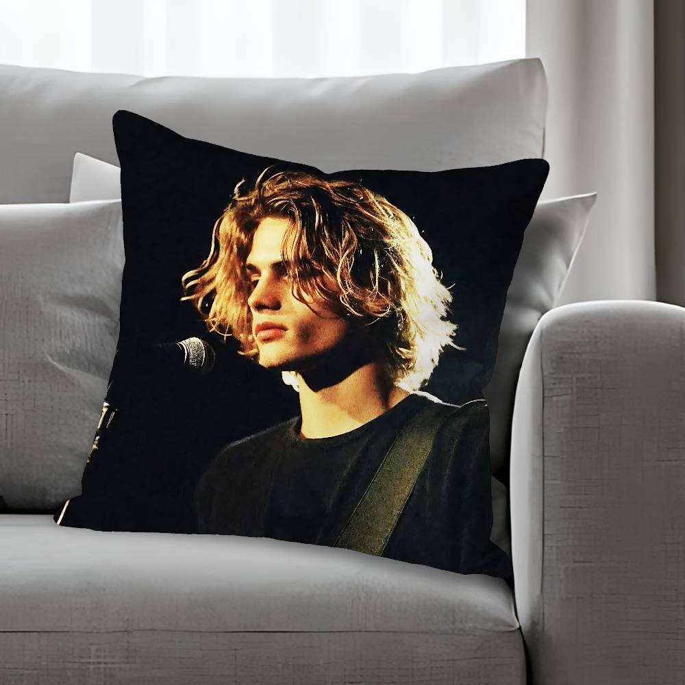 

JJeff BBuckley Singer Pillow Cases for Bedroom Living Room Sofa Home Decor Polyester Cushion Cover with Zipper 30x30 cm