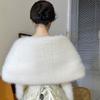 Versatile Faux Fur Cheongsam Shawl - Autumn/winter Cape for Stage Performances Evening Events Weddings and Formal Occasions